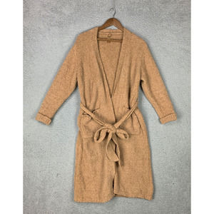 Skims Robe Womens Small Medium Brown Camel Teddy Fleece Pockets Cozy Lounge